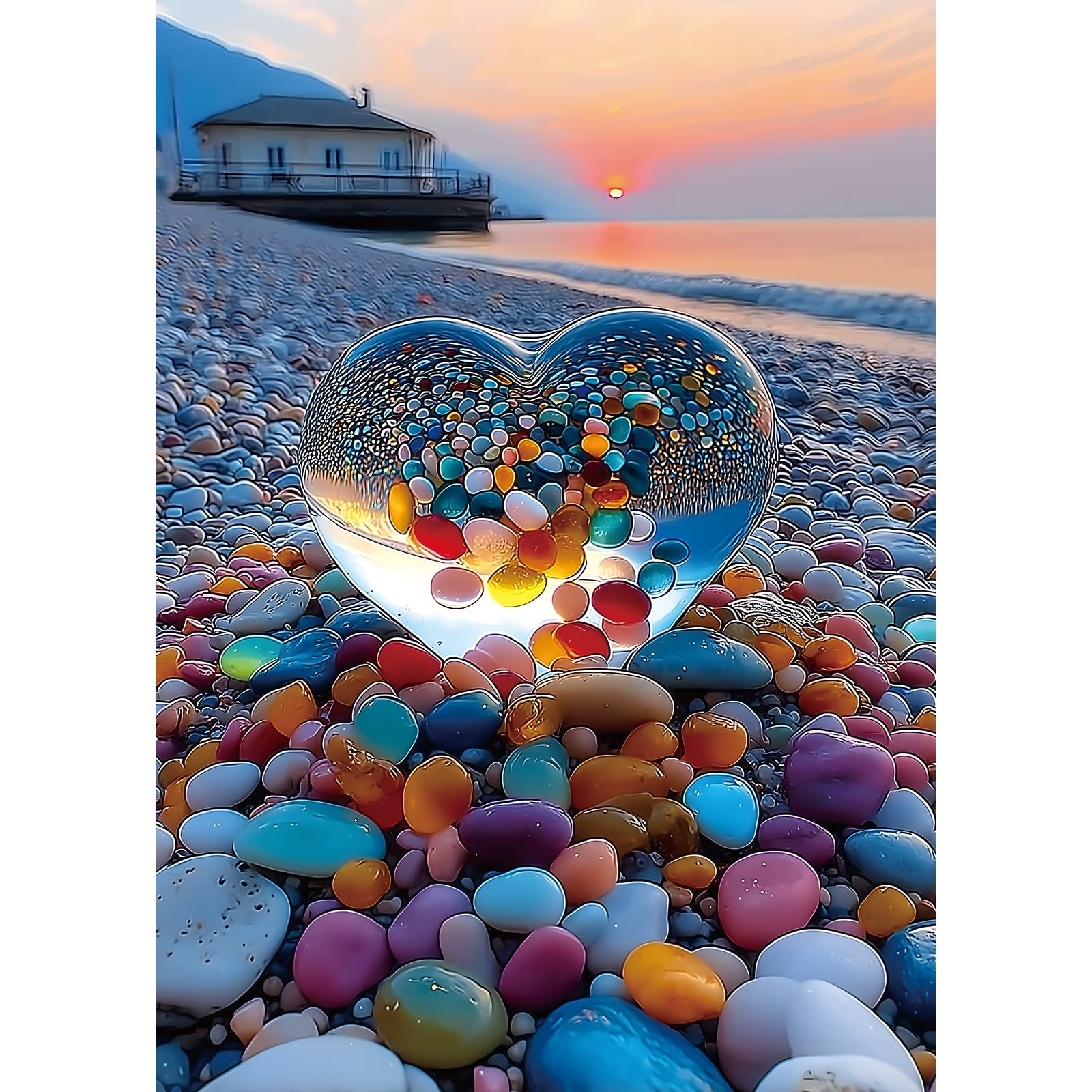 Christmas 500 Piece Jigsaw Puzzles for Adults Holiday Scene Puzzle with Letters on Back Festive Tree Stockings Fireplace Scene Fun Family Puzzles Gift for Adults Seniors(20" x 20")